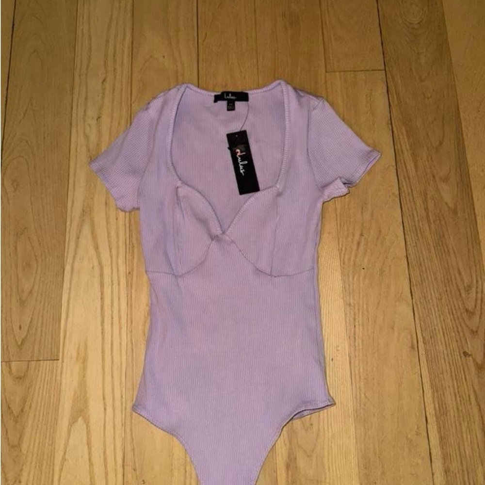 Lulu's Lavender Ribbed Bodysuit